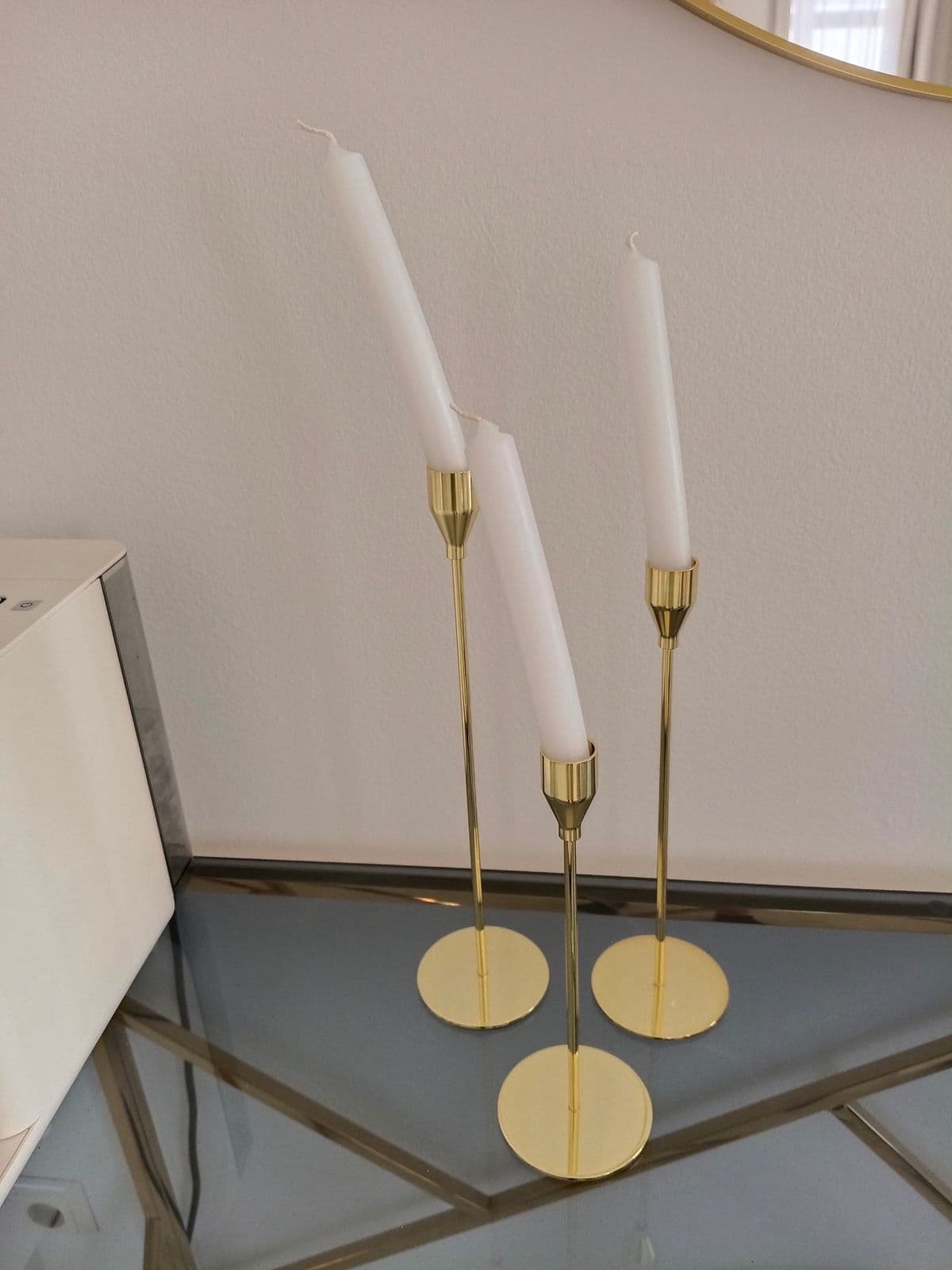 Posten 32 – 3 Stk. Kerzenständer inkl. Kerzen