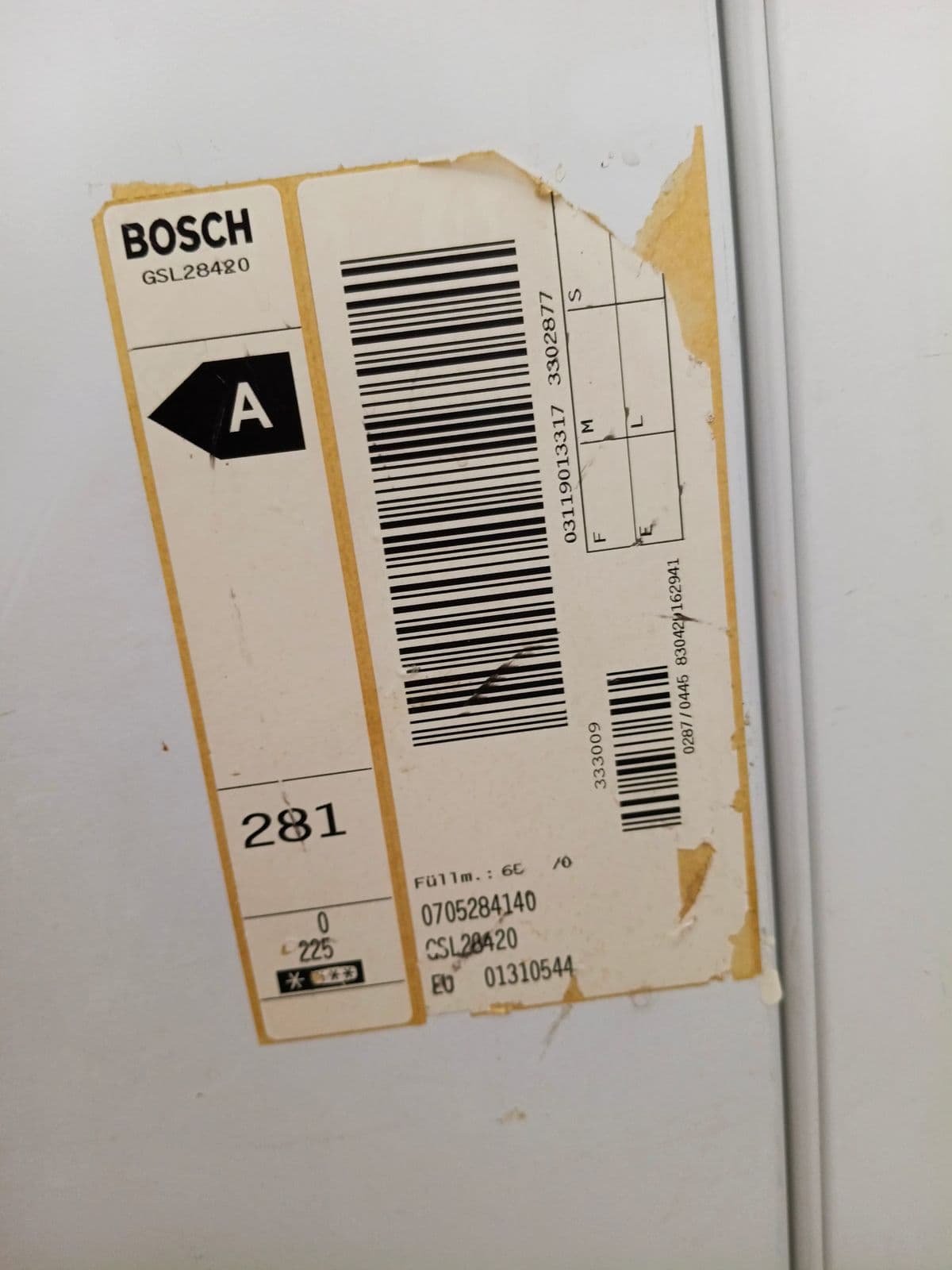 Posten 10 – Bosch Stand-Gefrierschrank