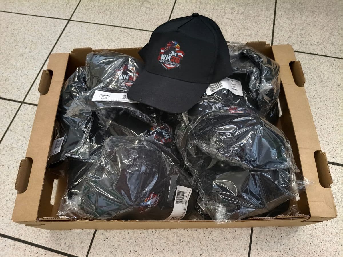 Posten 15 – 1 Karton mit Fan-Caps