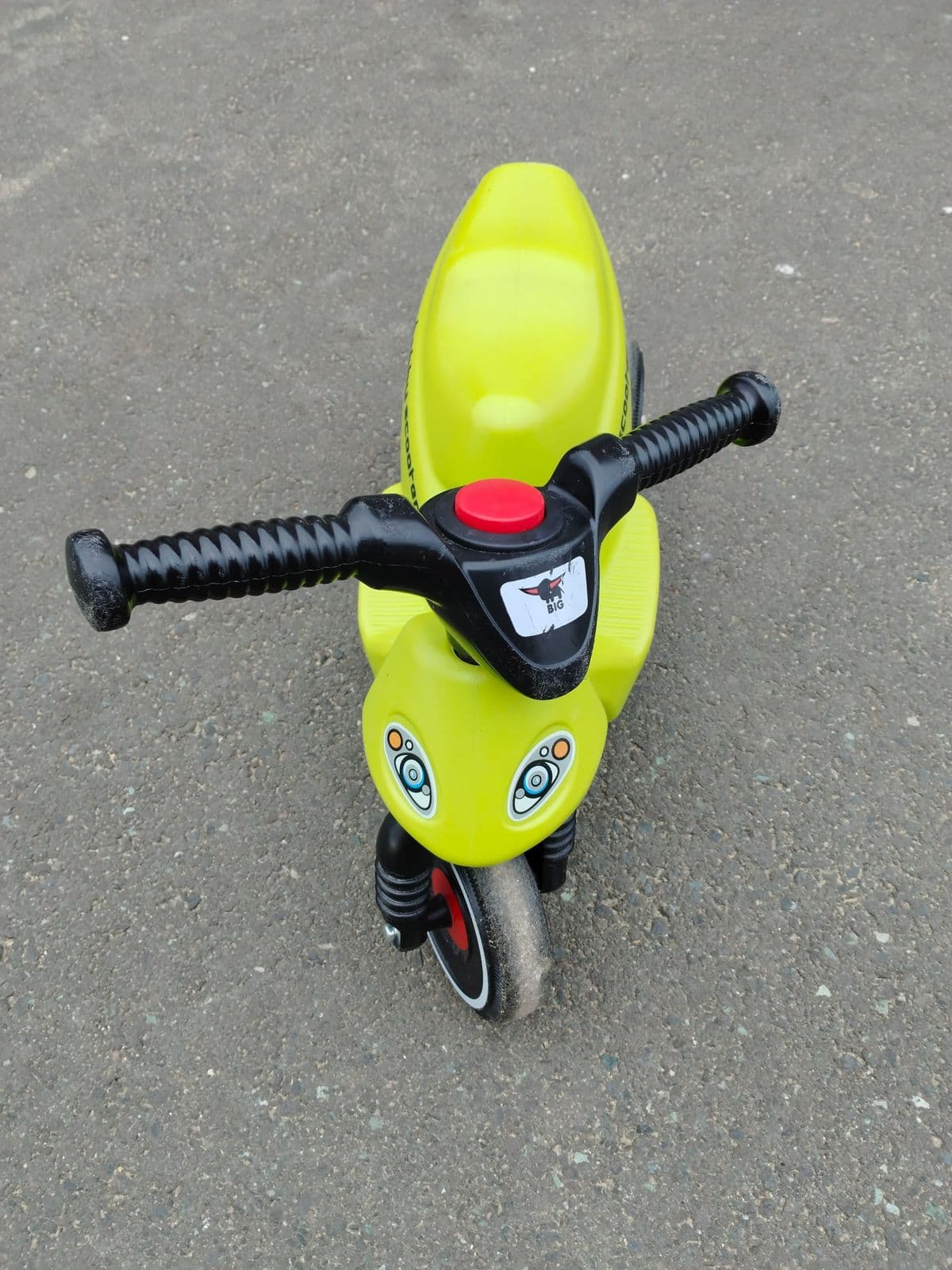 BIG Bobby Scooter / Kinder-Rutsch-Motorrad in Neongrün – Bild 2