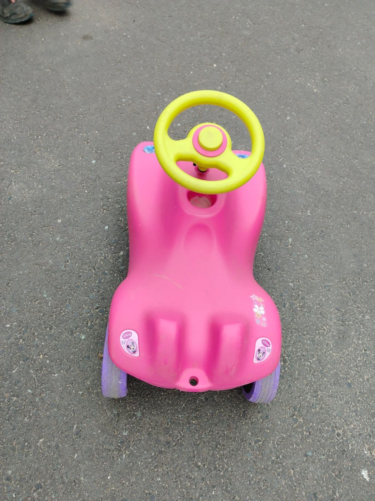 Kinder-Rutschauto / Bobby-Car in Rosa & Gelb – Bild 5