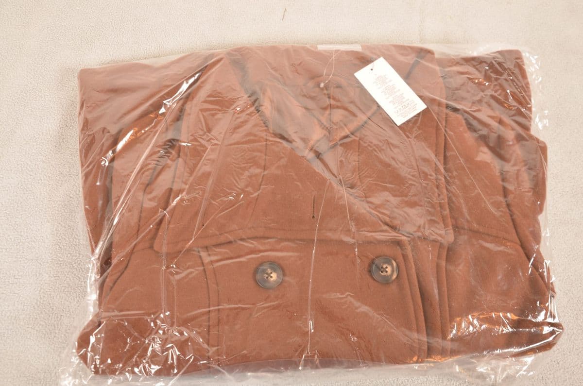 Eleganter Damen-Kurzmantel / Cabanjacke in Cognacbraun – Bild 7