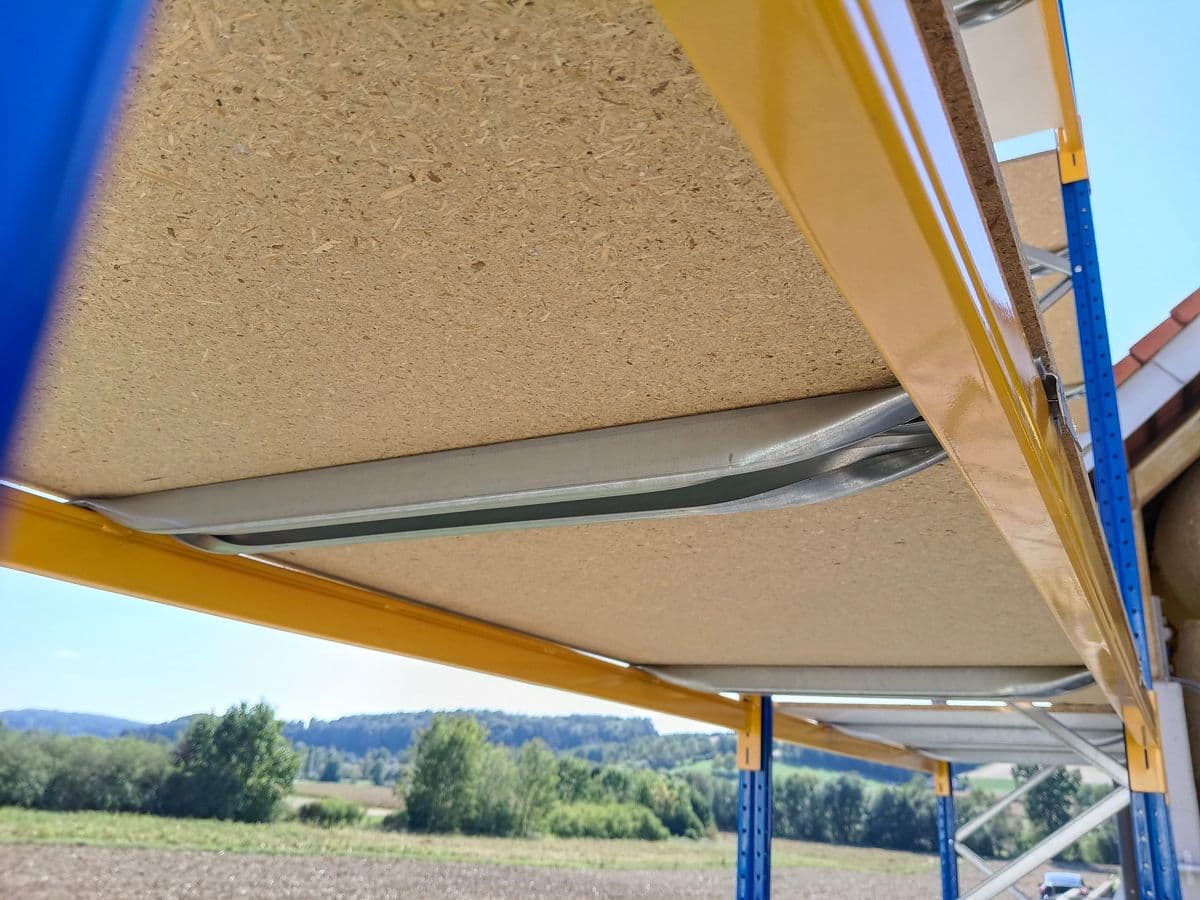 Schwerlast-Palettenregal / Großfachregal (2 Felder / Doppelregal mit Einlegeböden) – Bild 6