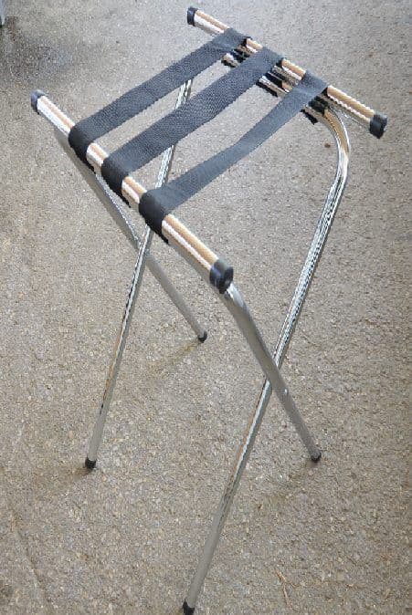 Klappbarer Kofferbock / Gepäckständer aus Chromstahl (Hotel- / Gastro-Qualität) – Bild 4