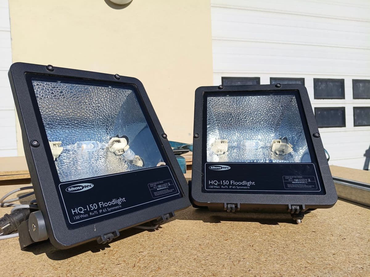 2 Stk.  Showtec HQ-150 Floodlight (150W Flutlichtstrahler / HQI-Scheinwerfer) – Bild 4