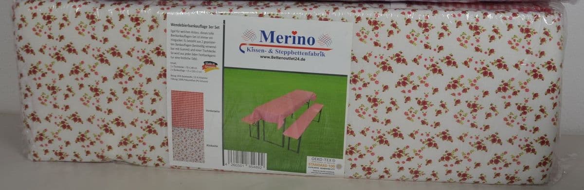 Bierzeltgarnitur-Auflagen-Set / Hussen-Set (Merino) – Bild 2
